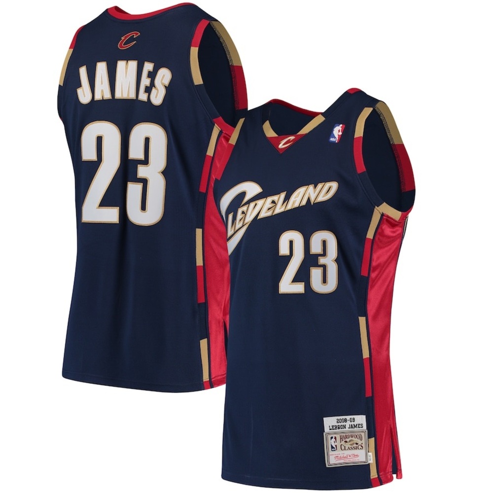 Reebok JAMES 23 Cavaliers Jersey 2XL - Navy, Red, Gold